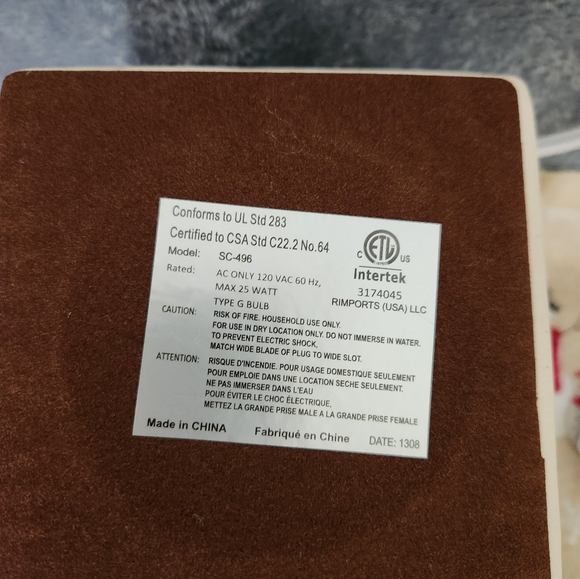 Square Tabletop Plug-in Candle Warmer Christmas Tree Stars Gold Silver Metallic - Picture 6 of 6